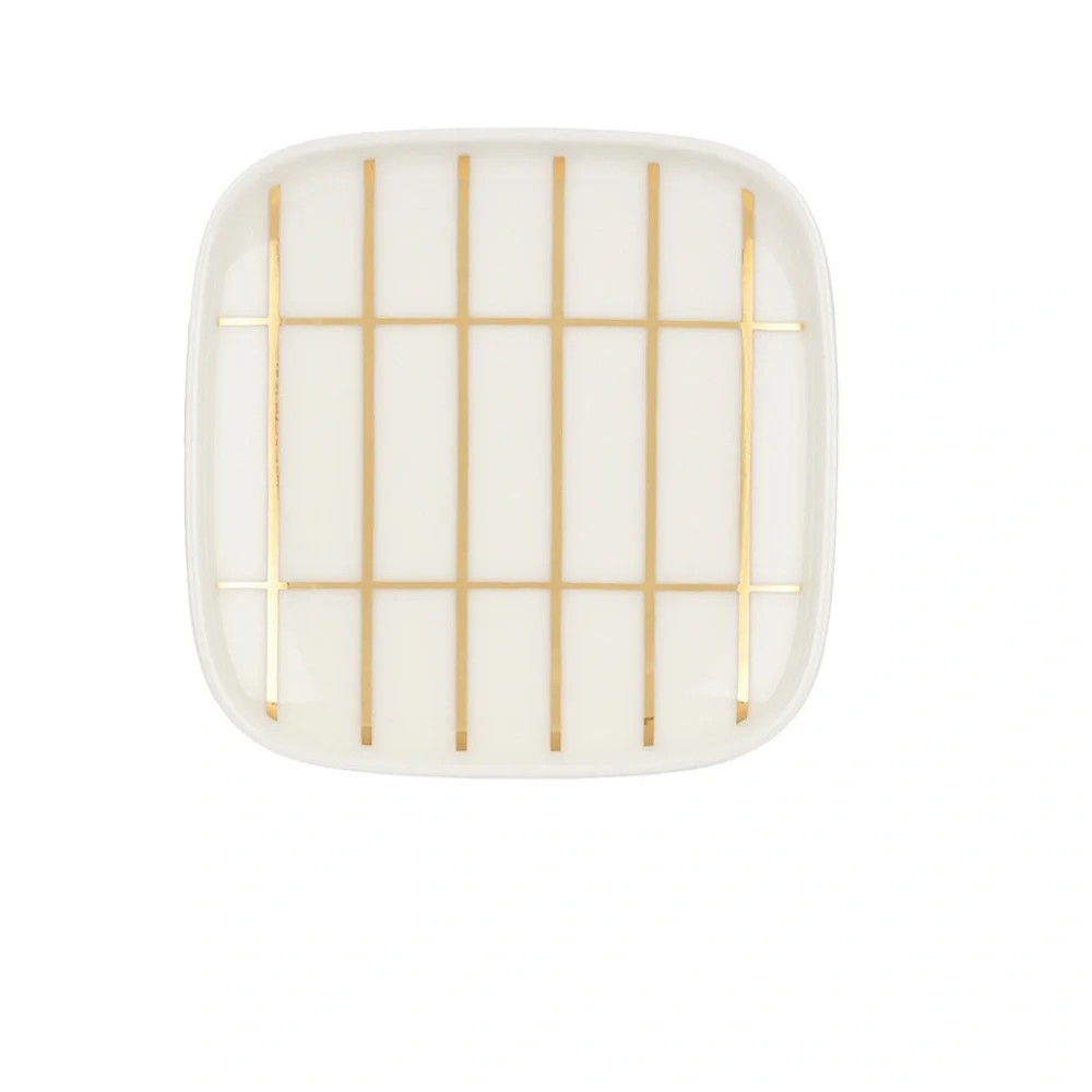 MARIMEKKO Tiiliskivi White / Gold Small Plate NWT - Picture 11 of 11